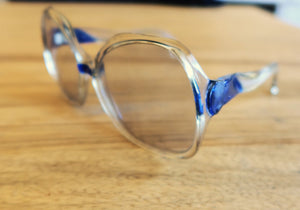 Grandes lunettes teintées années 70