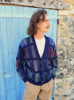 Charger l&#39;image dans la galerie, Gilet en laine à carreaux colorés
