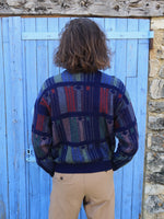 Charger l&#39;image dans la galerie, Gilet en laine à carreaux colorés
