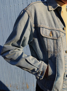 Blouson en jean Lee bleu clair 80s