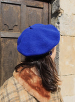 Charger l&#39;image dans la galerie, Béret en laine bleu électrique
