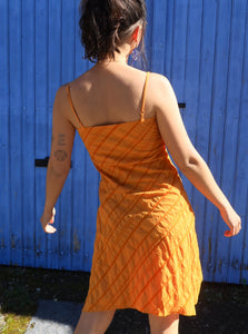Robe à bretelles orange Y2K