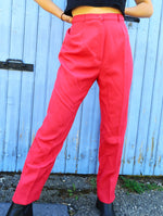 Charger l&#39;image dans la galerie, Pantalon cigarette rose fuchsia
